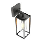 Aplique de exterior, moderno, negro, LED, farol,