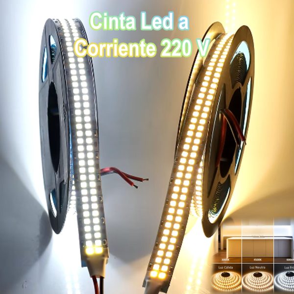 Cinta Led  220V - Rollo De10 Metros 240 Chips