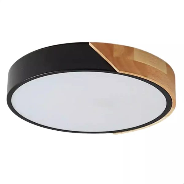 Plafon Smart Berna Con Control 24W Negro/Blanco