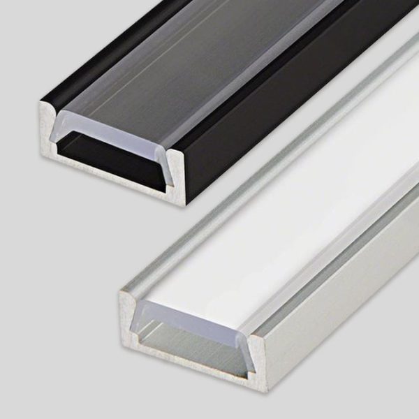 Perfil De Aluminio Adosado Chato Para Cinta Led